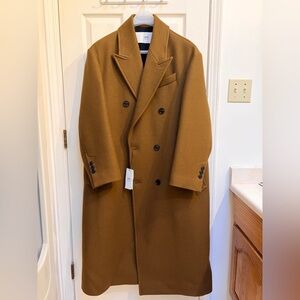 Ami Double-Breasted 100% Wool Overcoat